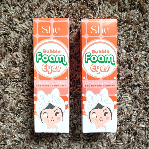 NEW She Bubble Foam Eyes Cleansing Water peach makeup remover beauty skin - Picture 1 of 6